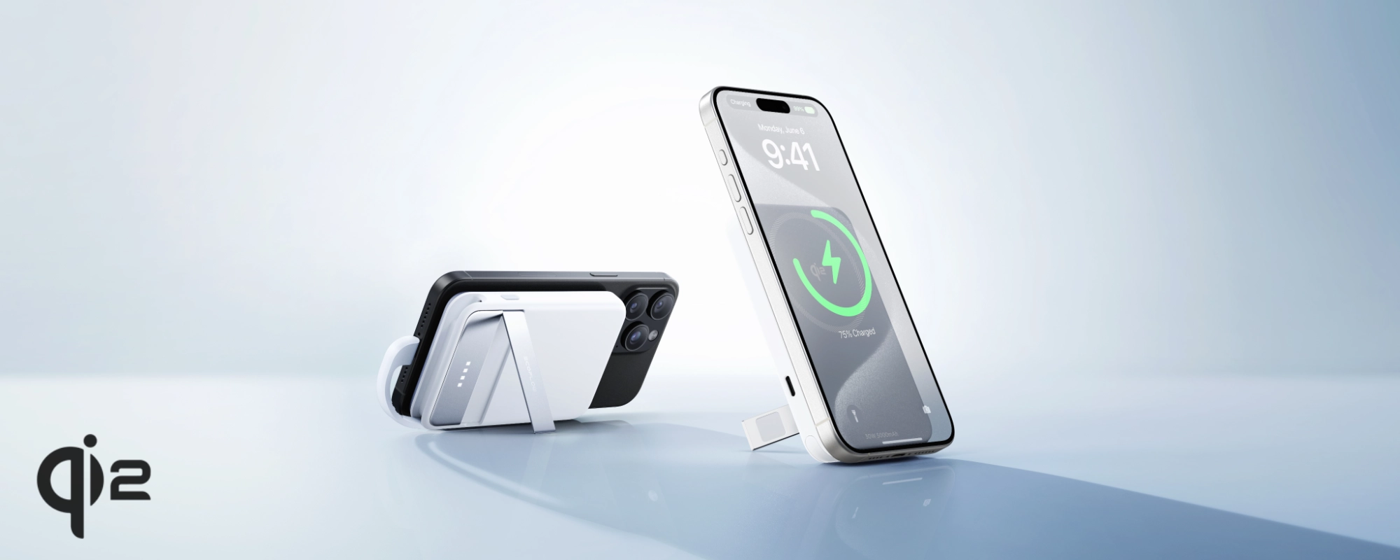 Biały powerbank magnetyczny Qi2 EcoFlow Rapid 5000 mAh