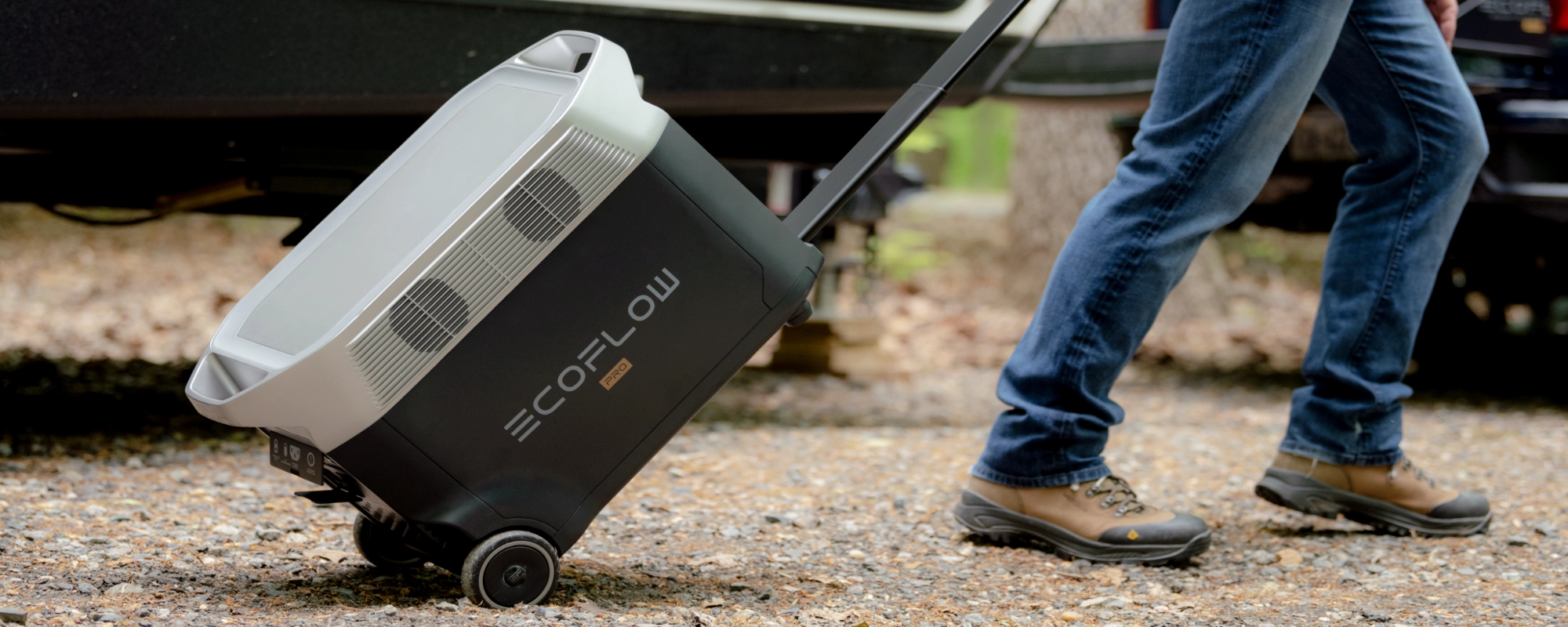 Dodatkowa bateria do EcoFlow Delta PRO kółka ułatwiające transport