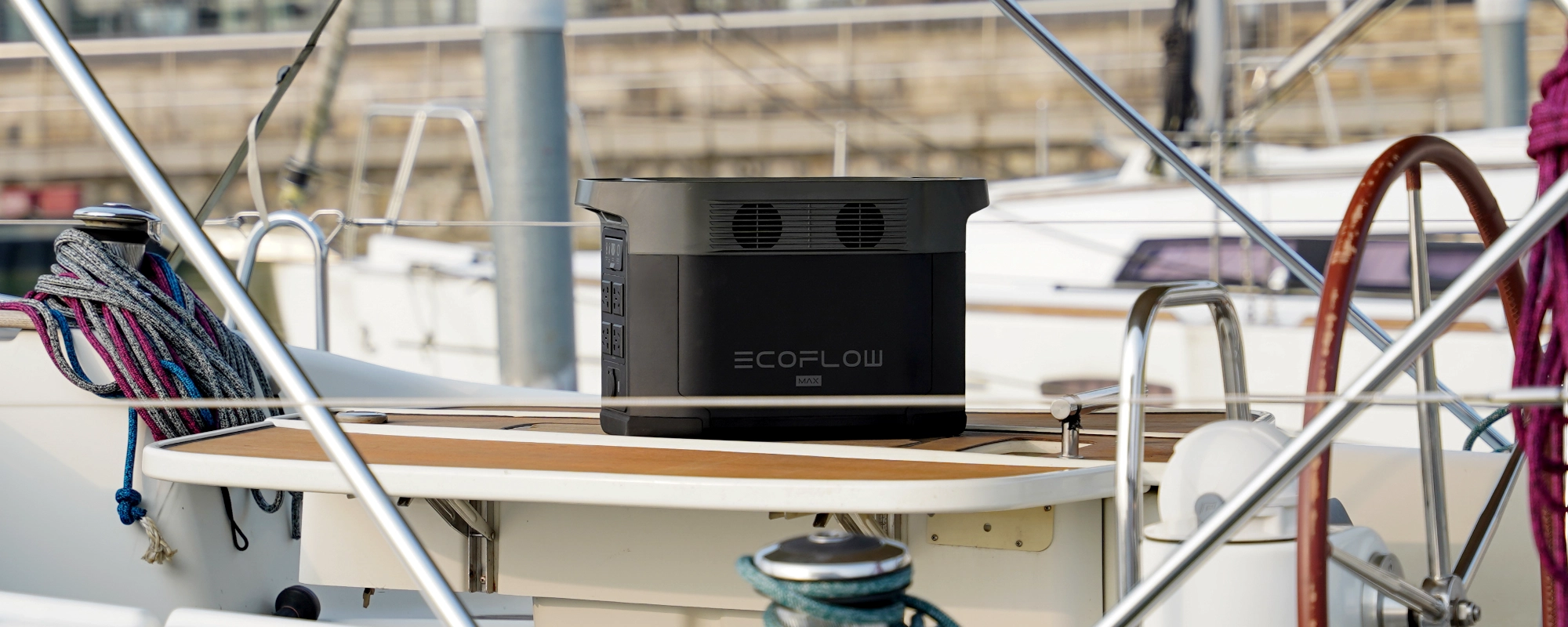 EcoFlow Delta 2 Max stacja zasilania na łódce