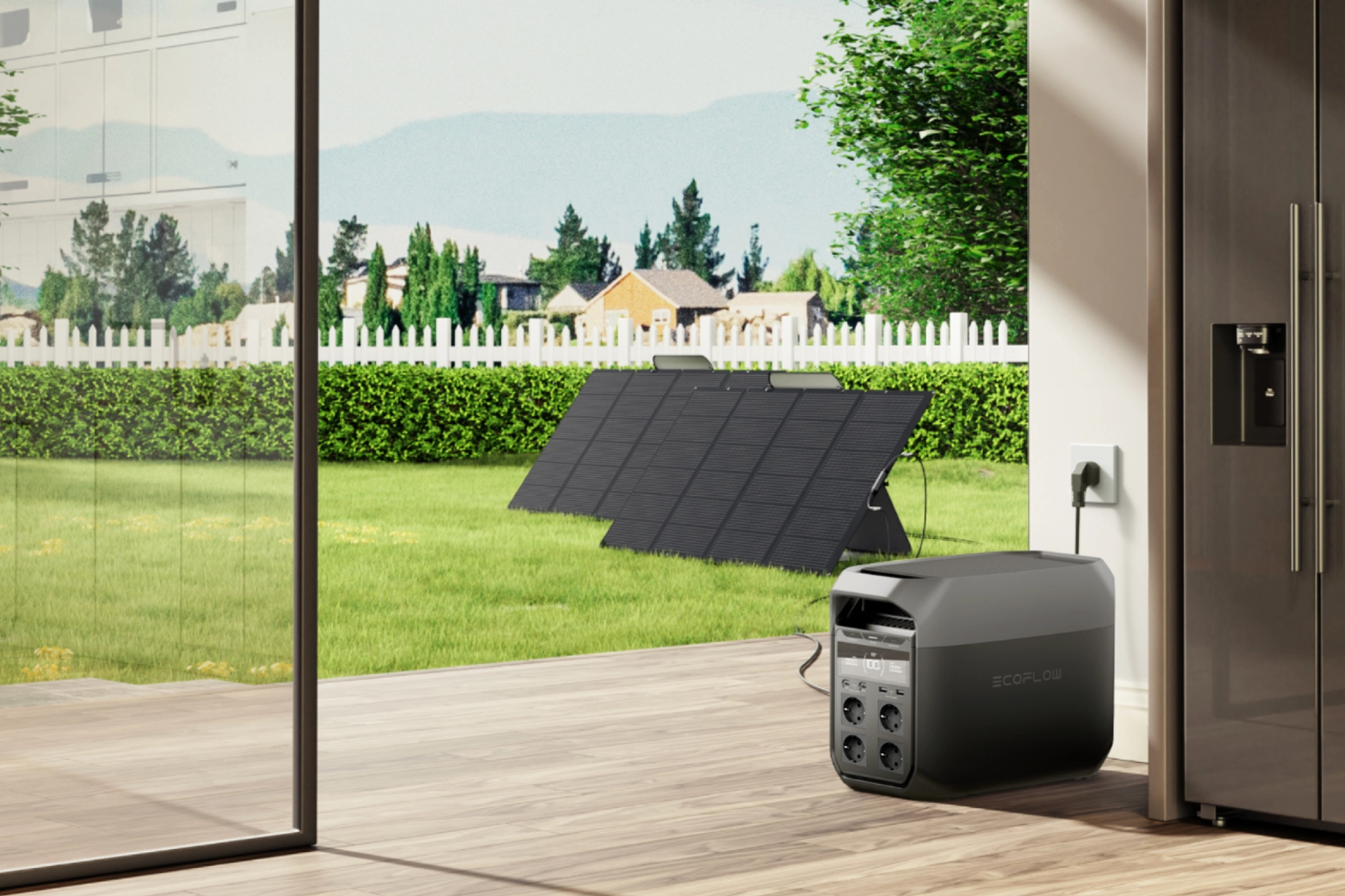 EcoFlow Delta 3 ładowanie stacji panelami solarnymi