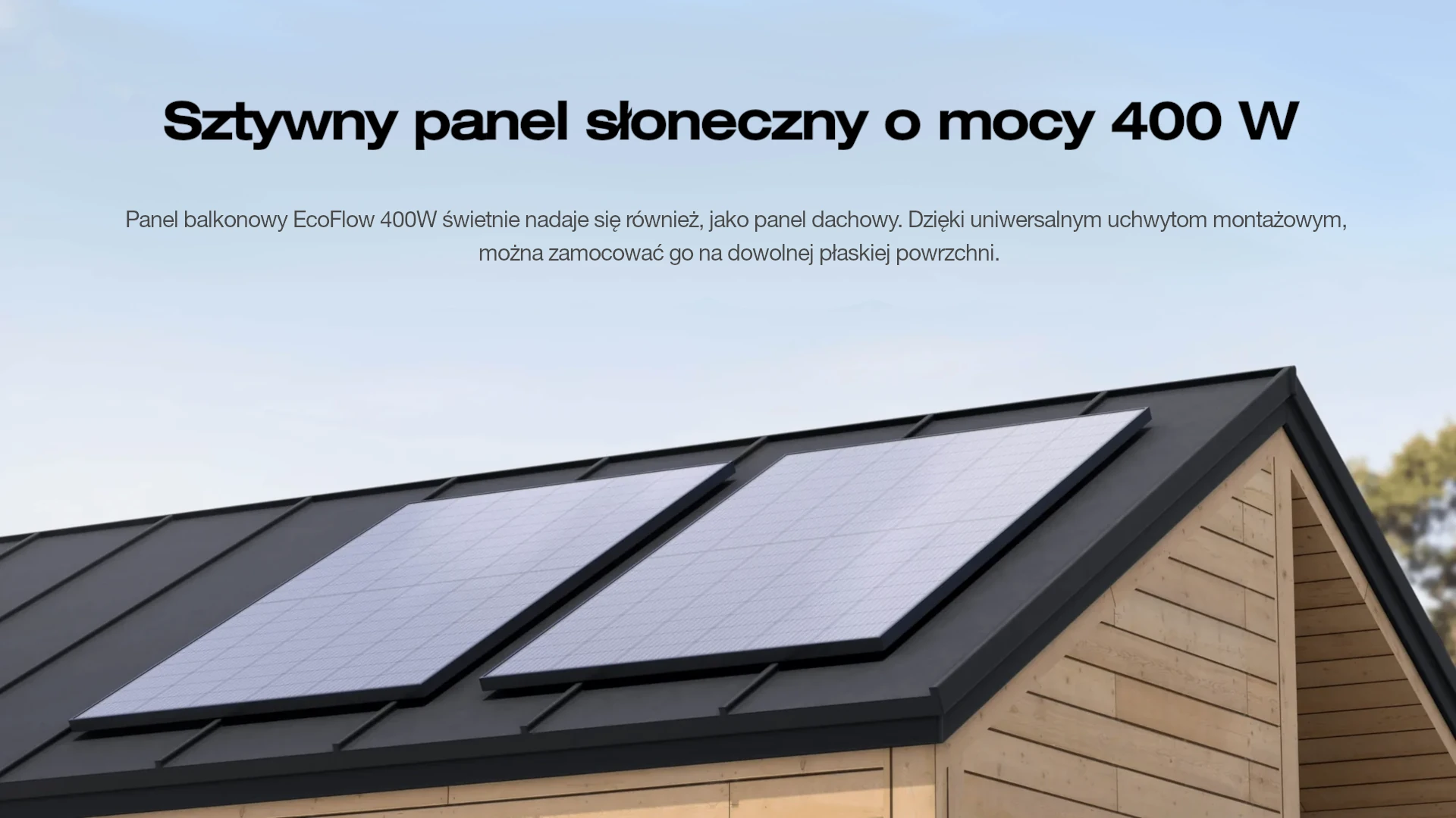 Sztywne panele fotowoltaiczne EcoFlow 400W metody montażu