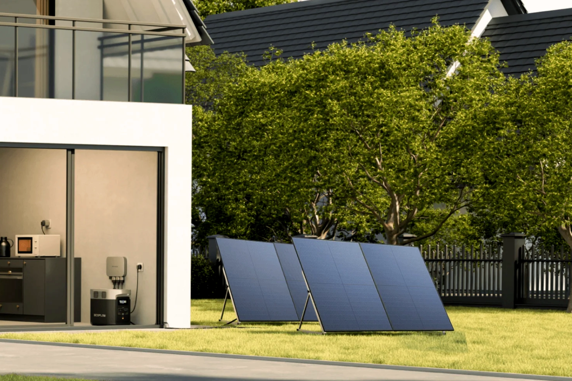 Sztywne panele słoneczne EcoFlow 450W w aluminiowej ramie