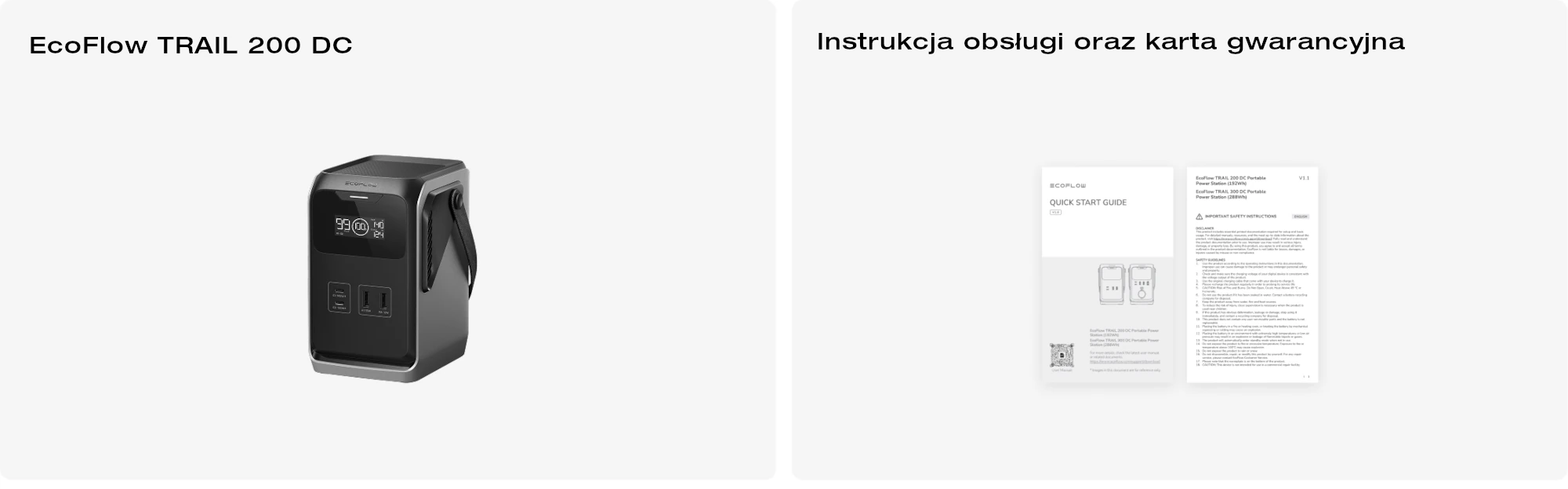EcoFlow Trail 200 zawartość pudełka