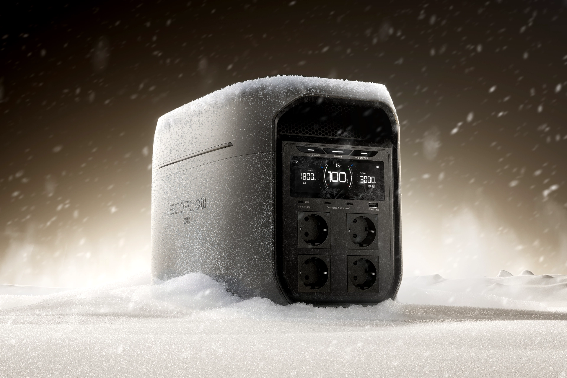 Przenośny magazyn energii EcoFlow Delta zimą