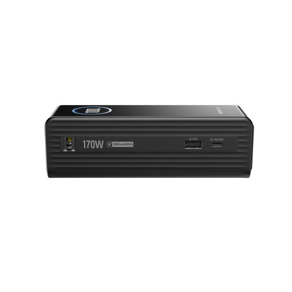 Czarny Powerbank EcoFlow Rapid 25000 mAh z wyciąganym przewodem USB-C