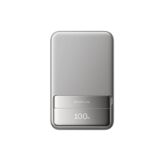 Srebrny Powerbank Magnetyczny Qi2 EcoFlow Rapid 10000 mAh