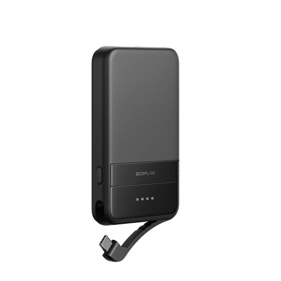 Czarny Powerbank Magnetyczny Qi2 EcoFlow Rapid 5000 mAh