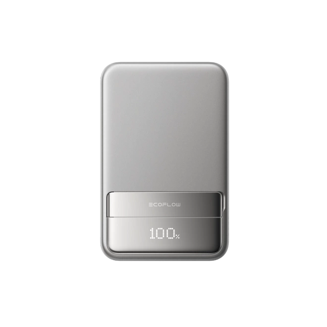 Srebrny Powerbank Magnetyczny Qi2 EcoFlow Rapid 10000 mAh